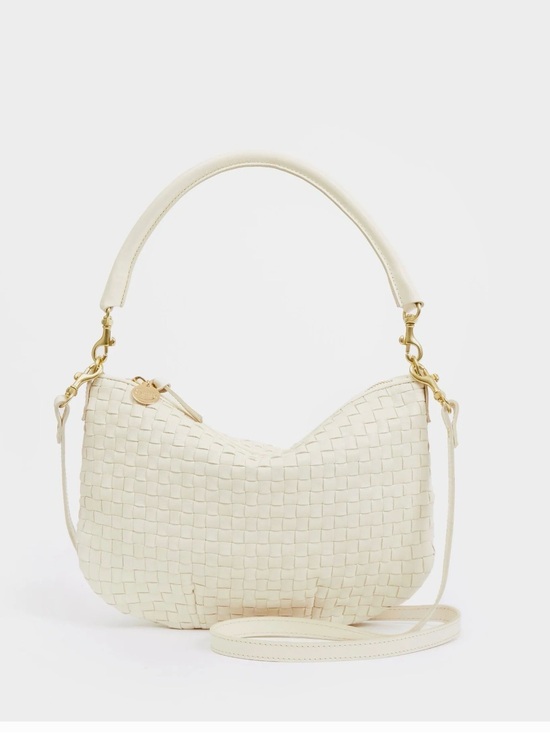 Clare V Handbags - CLARE V petite moyan bag in cream woven checker